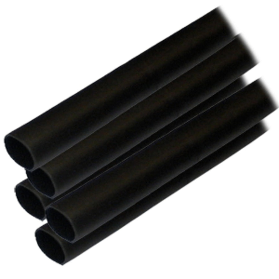 Ancor Adhesive Lined Heat Shrink Tubing (alt) - 1/2 X 6 - 5-pack - Black