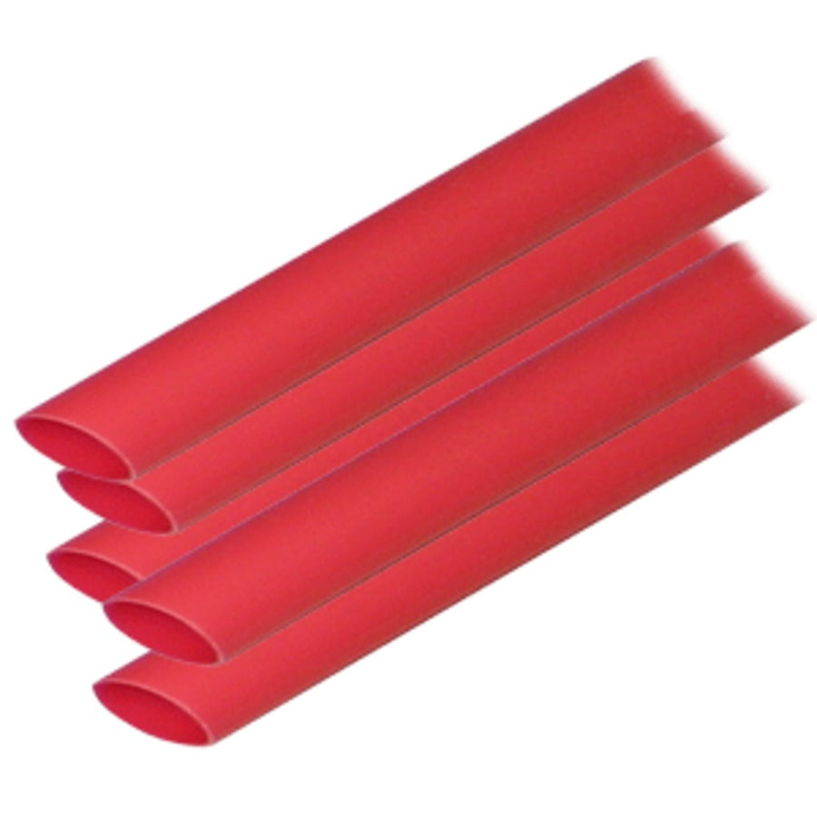 Ancor Adhesive Lined Heat Shrink Tubing (alt) - 1/2 X 12 - 5-pack - Red