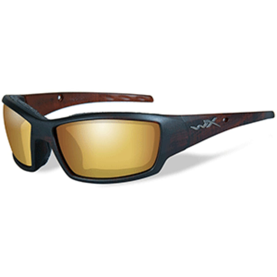 Wiley X Tide Polarized Venice Sunglasses - Gold Mirror Lens - Matte Brown Frame