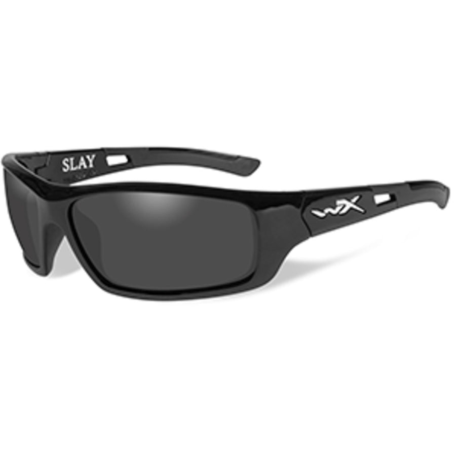 Wiley X Slay Polarized Sunglasses - Smoke Grey Lens - Gloss Black Frame