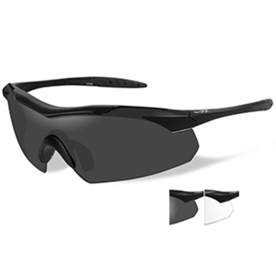 Wiley X Vapor Sunglasses - Smoke Grey/clear Lens - Matte Black Frame