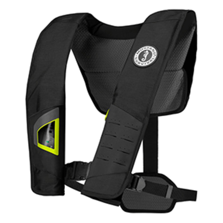 Mustang Dlx 38 Deluxe Manual Inflatable Pfd - Black/fluorescent Yellow-green