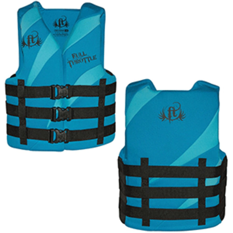 Full Throttle Rapid Dry Pfd - Adult L/xl - Aqua/blue