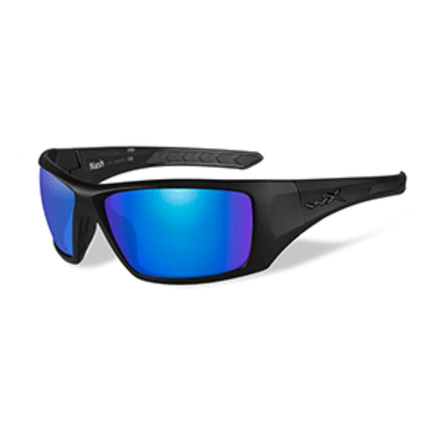 Wiley X Nash Sunglasses - Polarized Blue Mirror Lens - Matte Black Frame