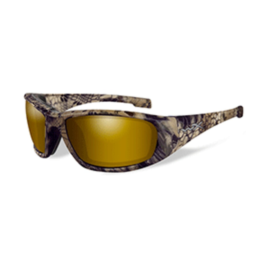 Wiley X Boss Sunglasses - Polarized Venice Gold Mirror Lens - Kryptek Highlander Frame