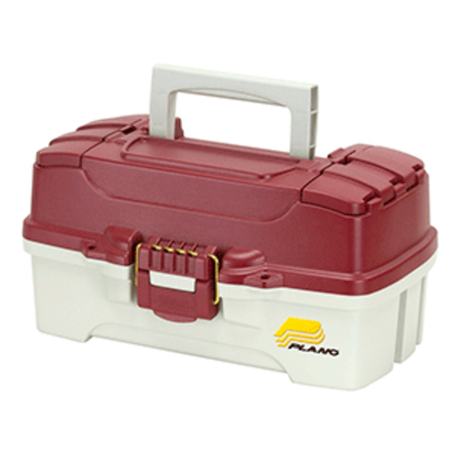 Plano 1-tray Tackle Box W/dual Top Access - Red Metallic/off White