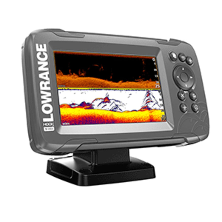 Lowrance Hook²-5 5 Chartplotter/fishfinder Splitshot Transom Mount Transducer W/built-in Us Inland Charts