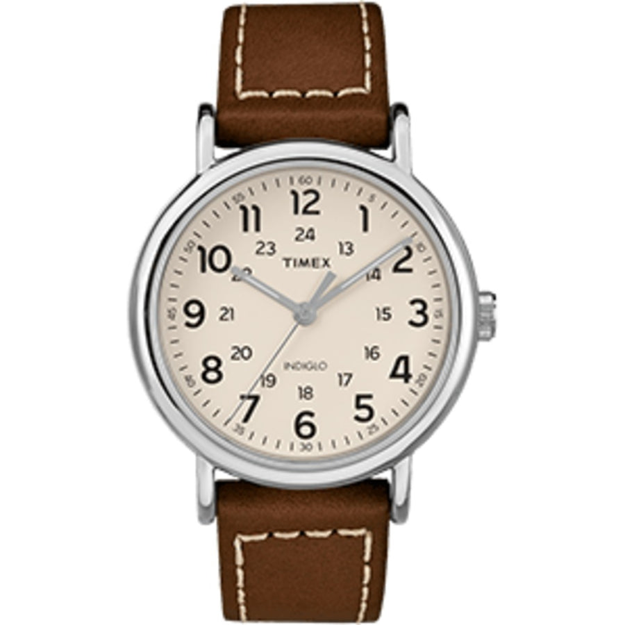 Timex Weekender® 2-piece Leather Strap Watch - Cream