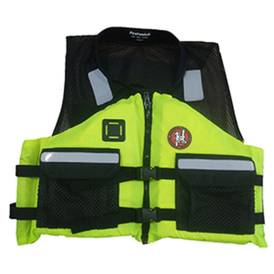 First Watch Av-500 Industrial Mesh Vest (uscg Type Iii) - Hi-vis Yellow/black - Small