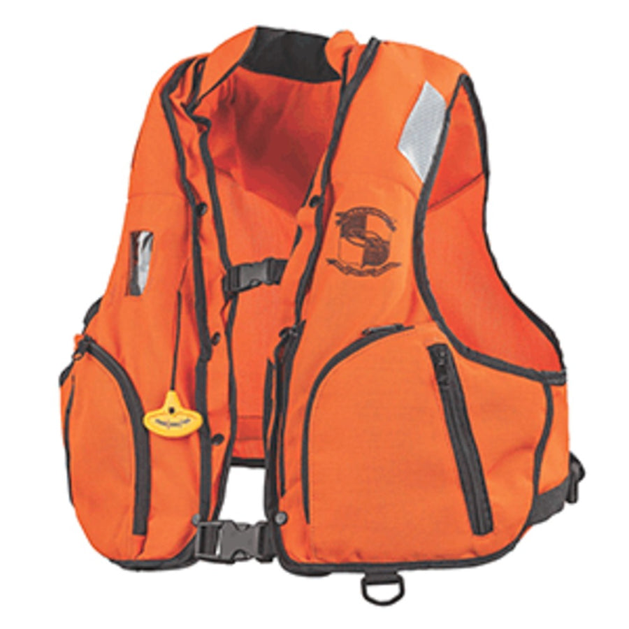 Stearns Manual Inflatable Vest W/nomex® Fabric - Orange/black - S/m