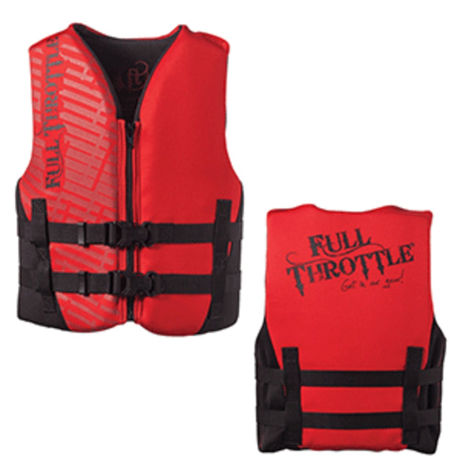 Full Throttle Rapid-dry Life Vest - Youth 50-90lbs - Red/black