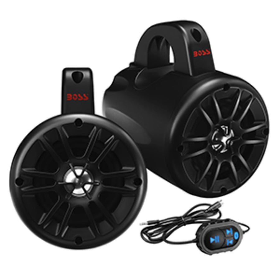 Boss Audio Bm40ampbt 4 2-way Amplified Roll Cage/waketower Speaker Pods W/bluetooth Controller