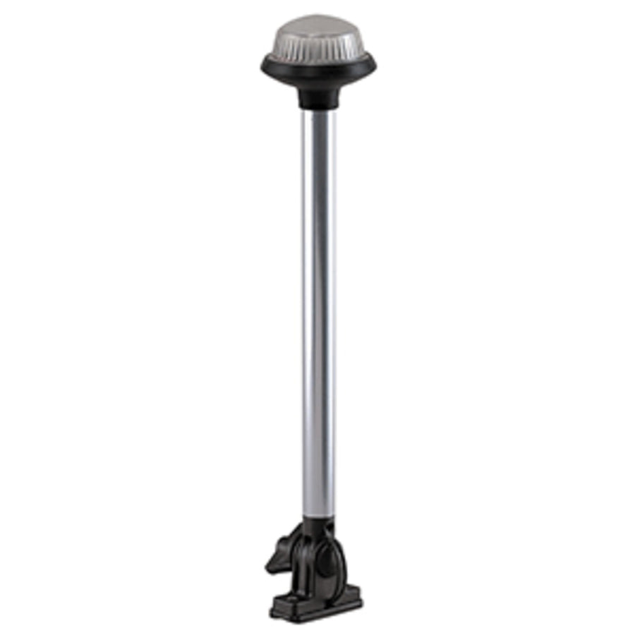 Perko Fold Down All-round Frosted Globe Pole Light - Vertical Mount - White