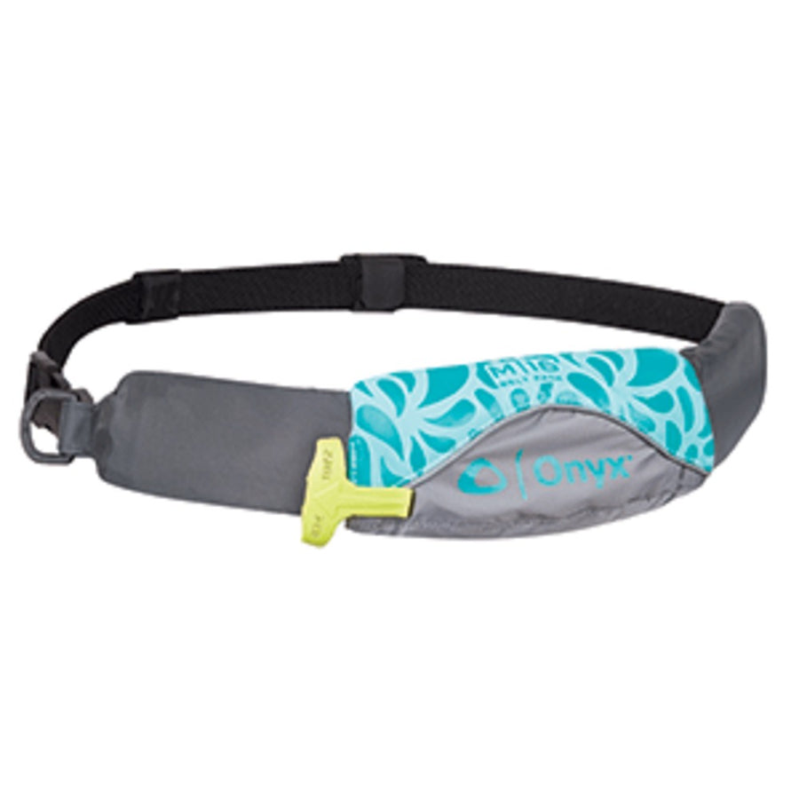 Onyx M-16 Manual Inflatable Belt Pack (pfd) - Aqua/grey