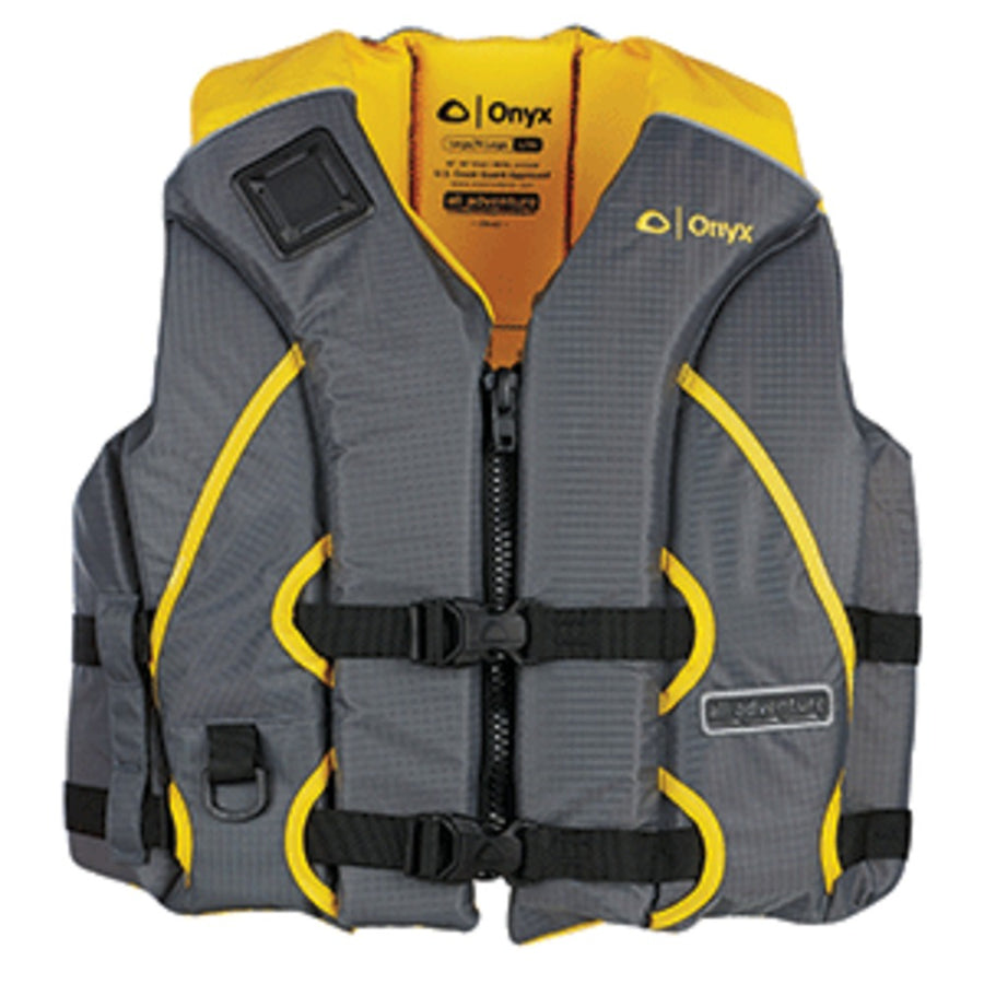 Onyx All Adventure Shoal Life Jacket - Adult S/m - Yellow/grey