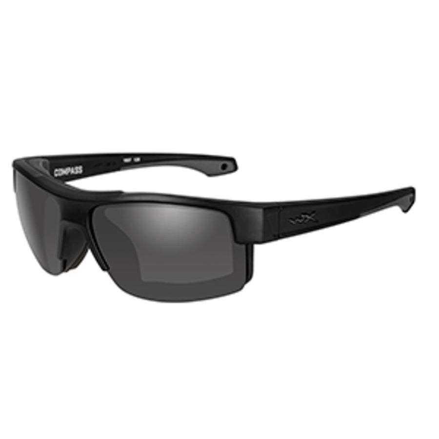 Wiley X Compass Sunglasses - Grey Lens - Matte Black Frame