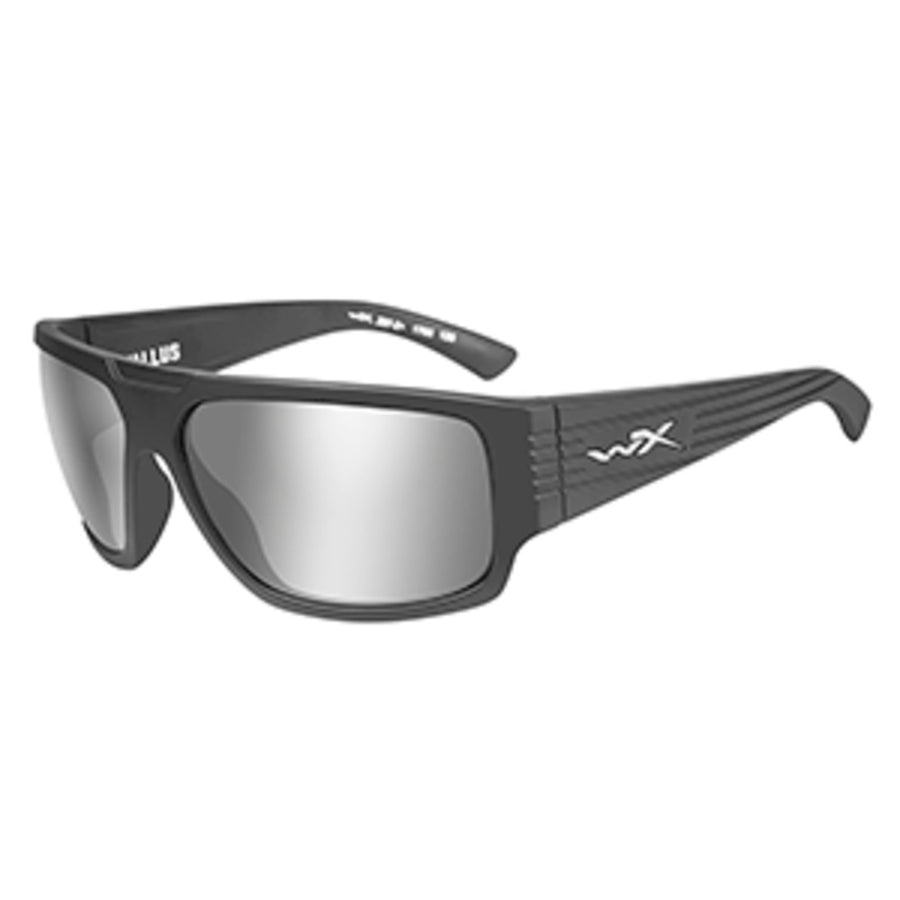 Wiley X Vallus Sunglasses - Grey Silver Flash Lens - Matte Graphite Frame