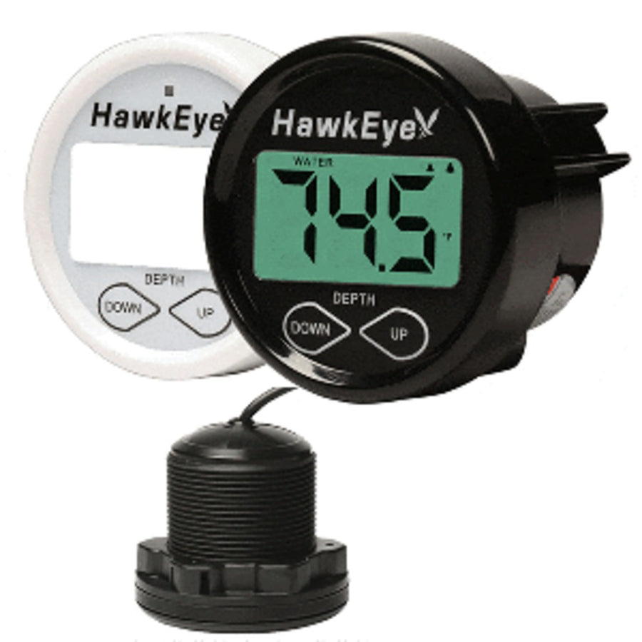 Hawkeye Depthtrax 1bx In-dash Digital Depth & Temp Gauge - Thru-hull