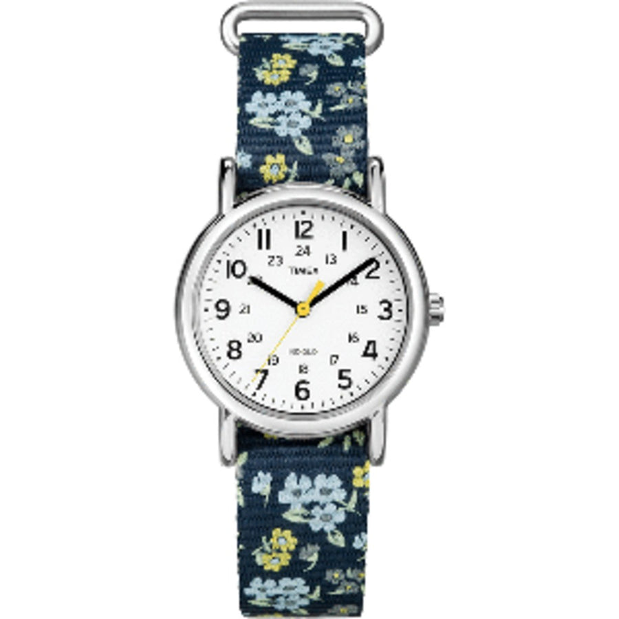 Timex Weekender® Slip-thru Mid-size Watch - Blue/floral