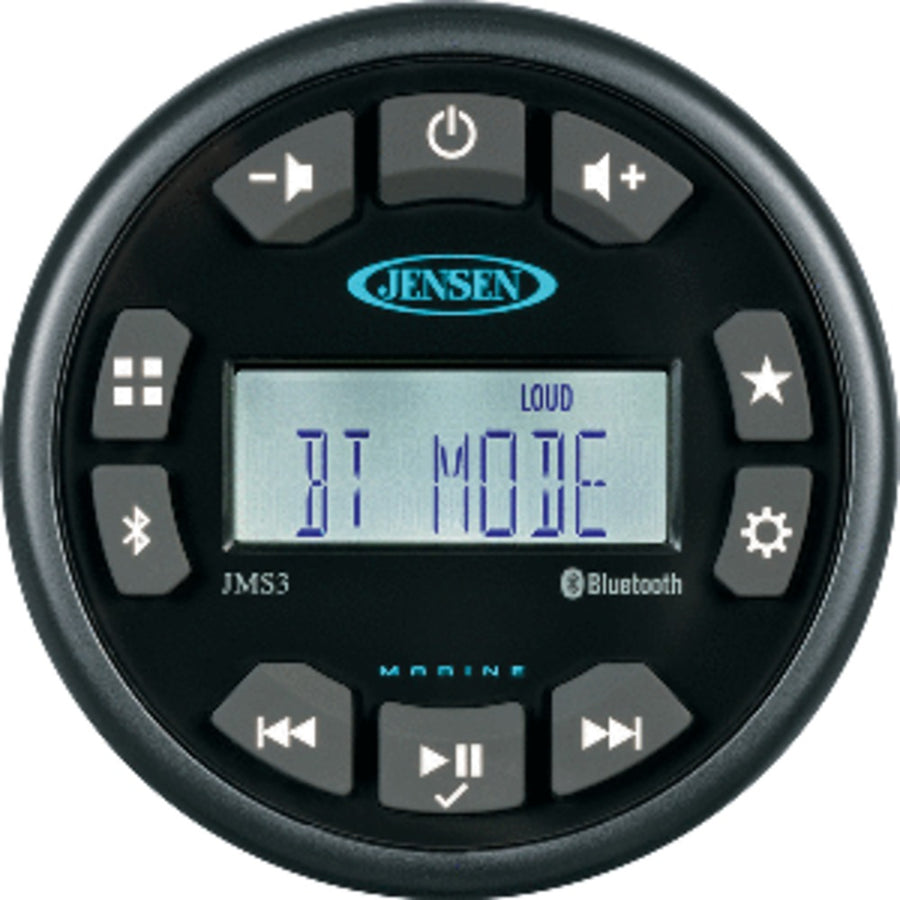 Jensen 3 Jms3rtl Bluetooth Am/fm/wb/usb Waterproof Stereo - Black