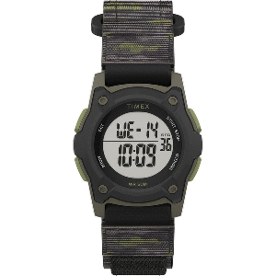 Timex Kid's Digital 35mm Watch - Green Camo W/fastwrap Strap