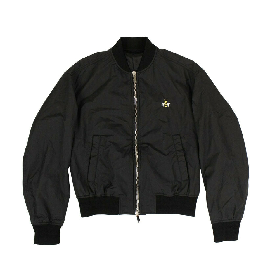 CHRISTIAN DIOR x KAWS Bee Nylon Bomber Jacket -  Black