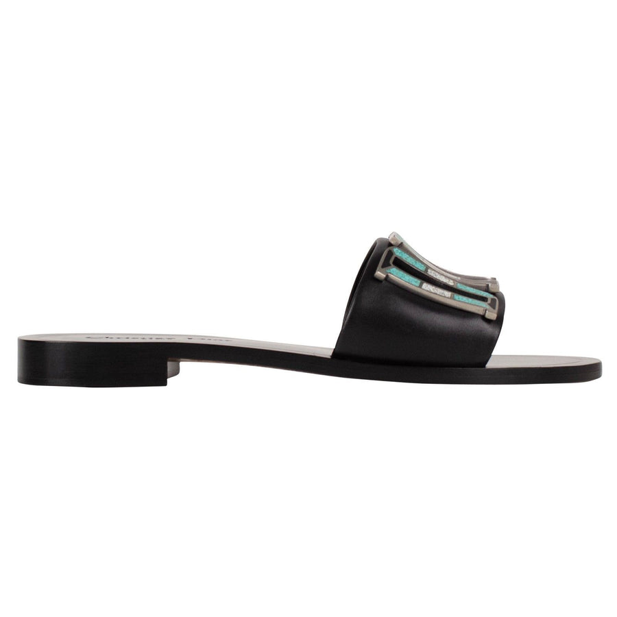 Diorevolution Leather Logo Mule Slides - Black