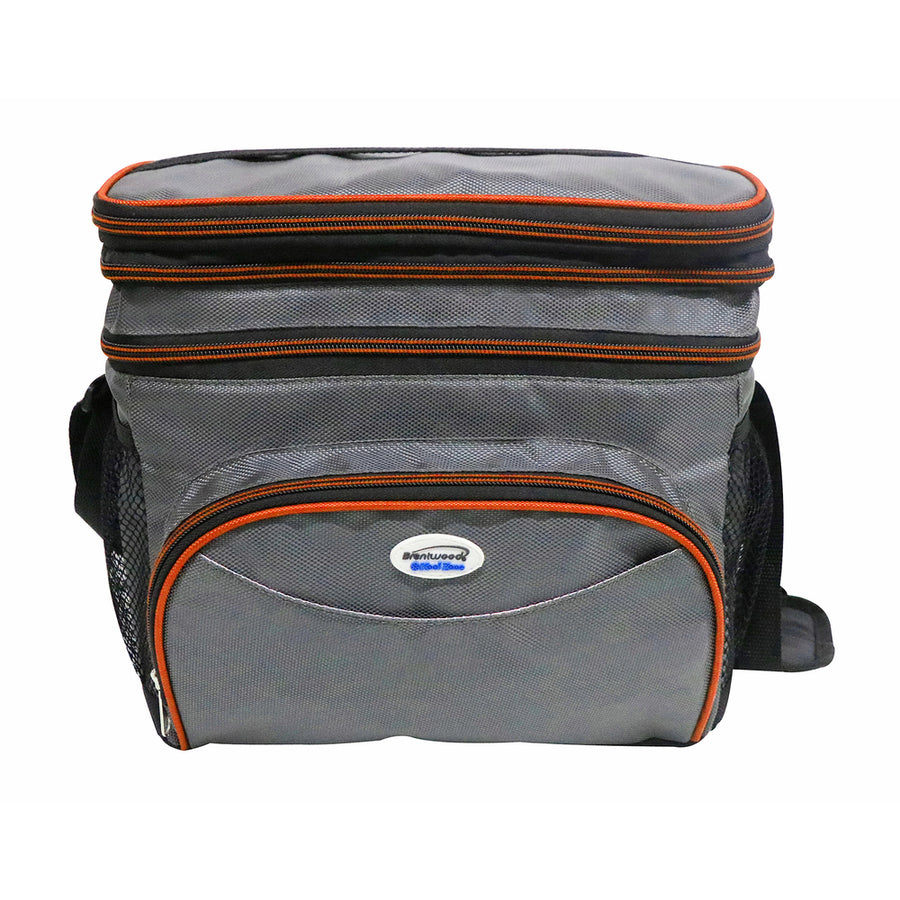 Brentwood Cooler Bag 6 Can W/ Hard Plastic Ice Bucket In Orange