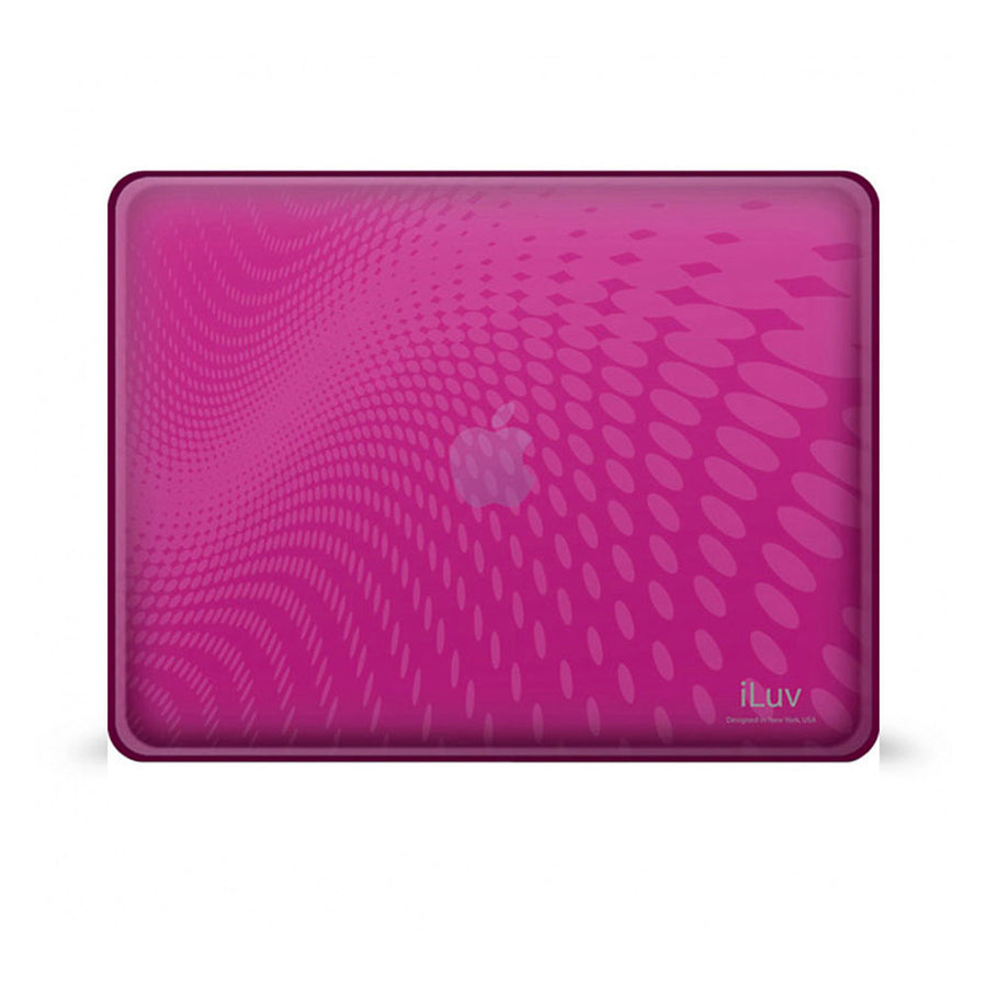 Pink Flexi-clear Case With Dot Wave Pattern For Ipad 1g