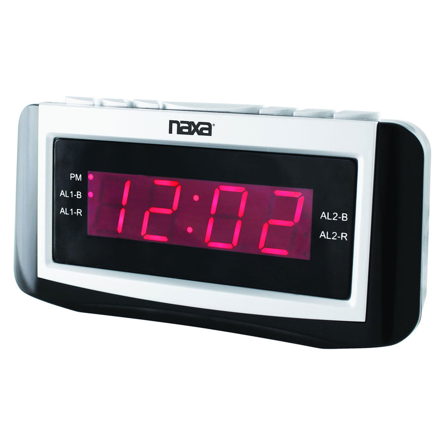 Naxa Pll Digital Alarm Clock With Am/fm Radio, Snooze & Large Led Display