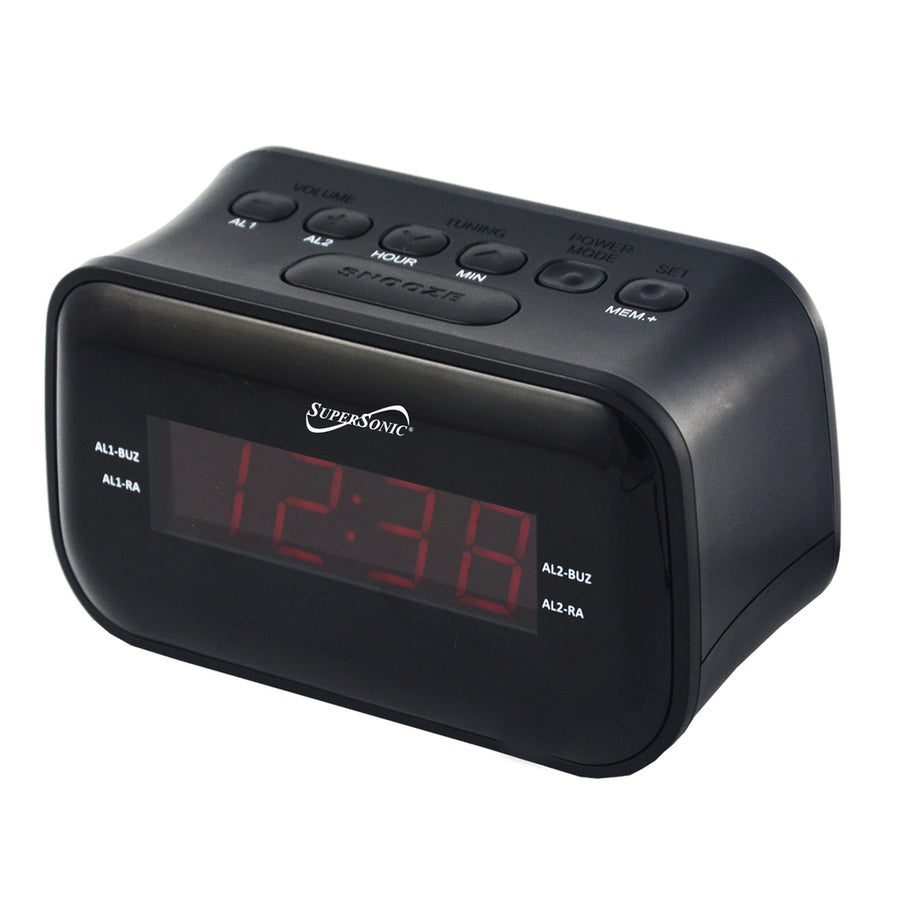 Supersonic Dual Alarm Clock Radio With Wireless Connectivity