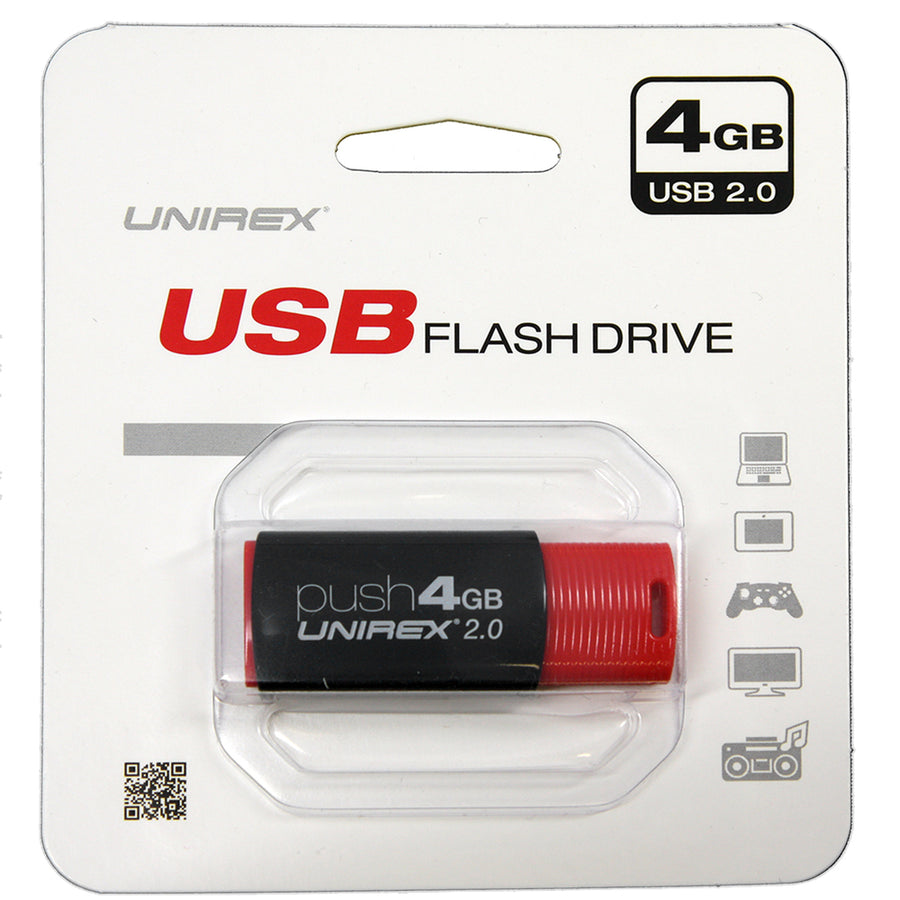 Unirex Usb 2.0 4gb Flash Drive-red