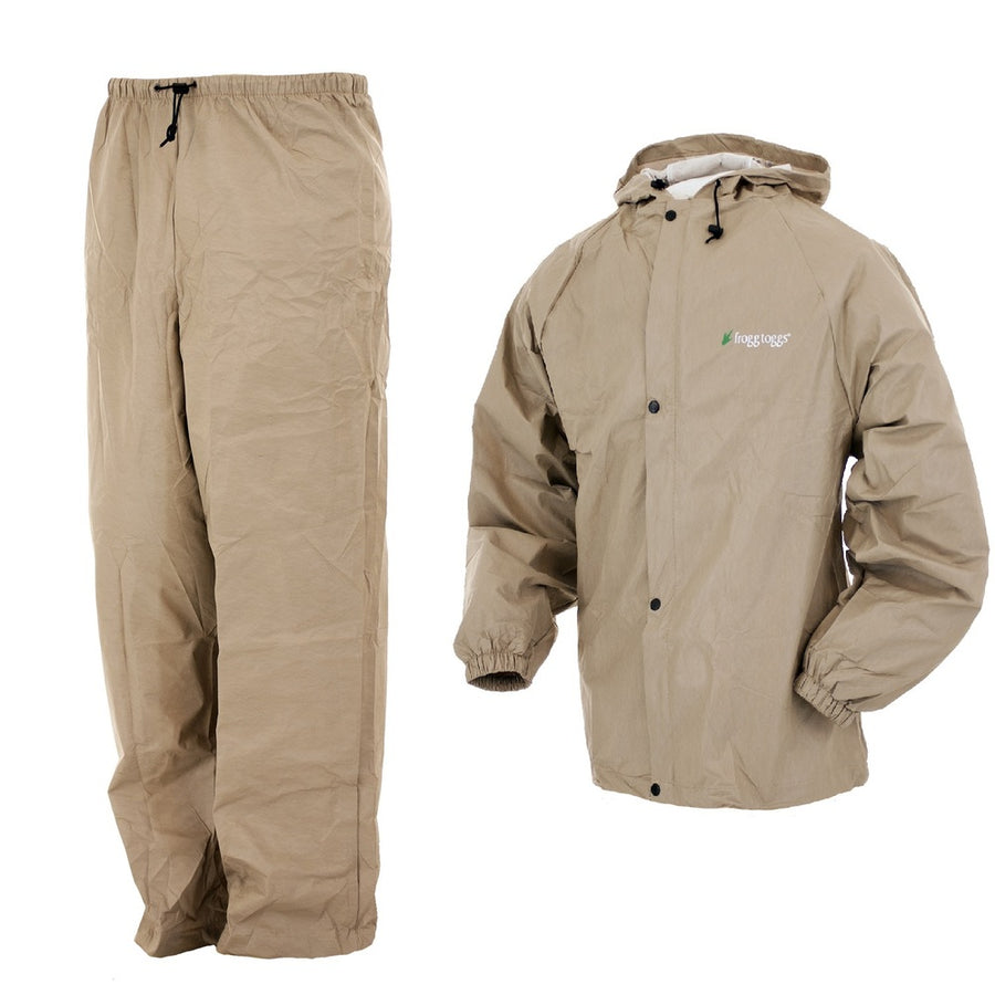 Frogg Toggs Pro Lite Rain Suit Khaki - M L