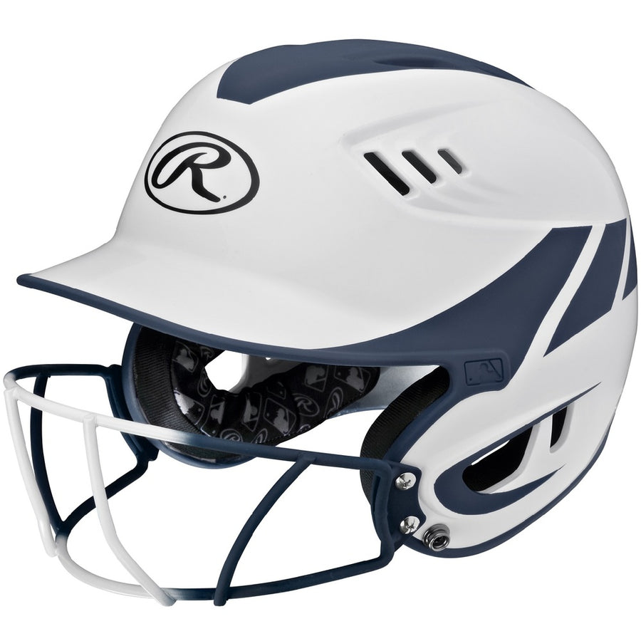 Rawlings Velo Senior 2-tone Home Softball Helmet Mask-navy