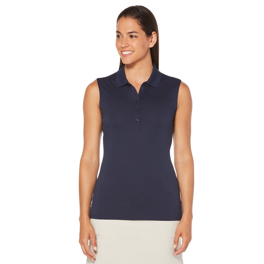 Callaway Opti-dri Micro-hex Sleeveless Polo Peacoat Xs