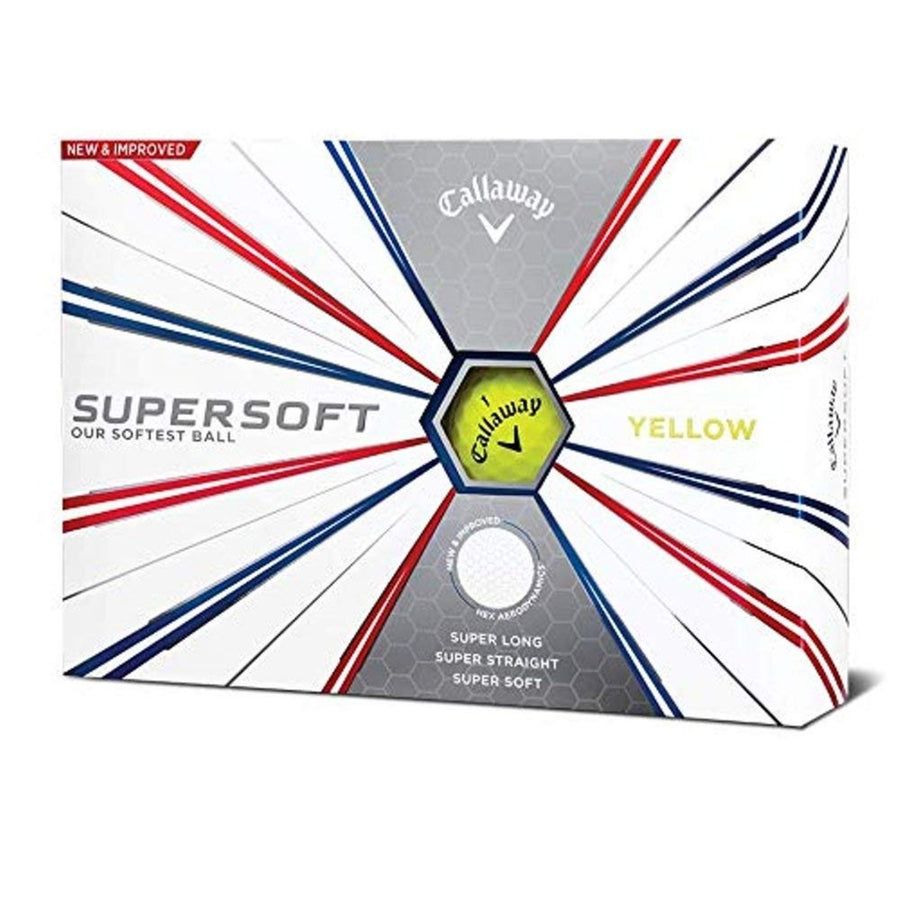 Callaway Golf 2019 Supersoft Golf Balls - Yellow - Dozen