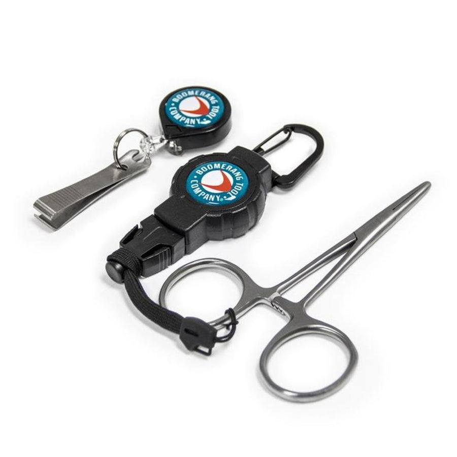 Boomerang Fishermans 5 In Zinger Nippers Forceps Carabiner