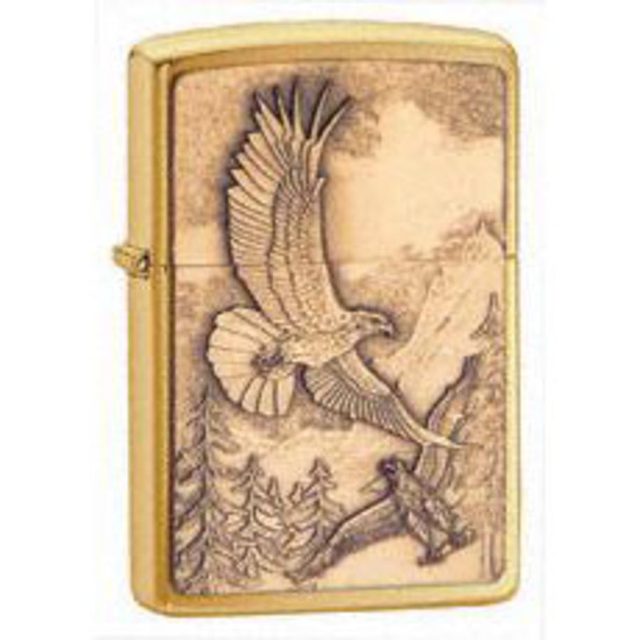 Zippo Hp Brass Where Eagles Dare Emblem Lighter