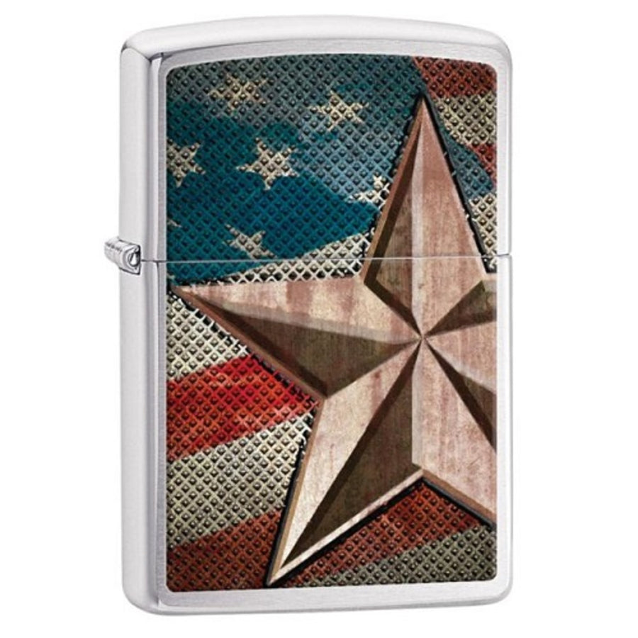 Zippo Brushed Chrome Retro Star Lighter