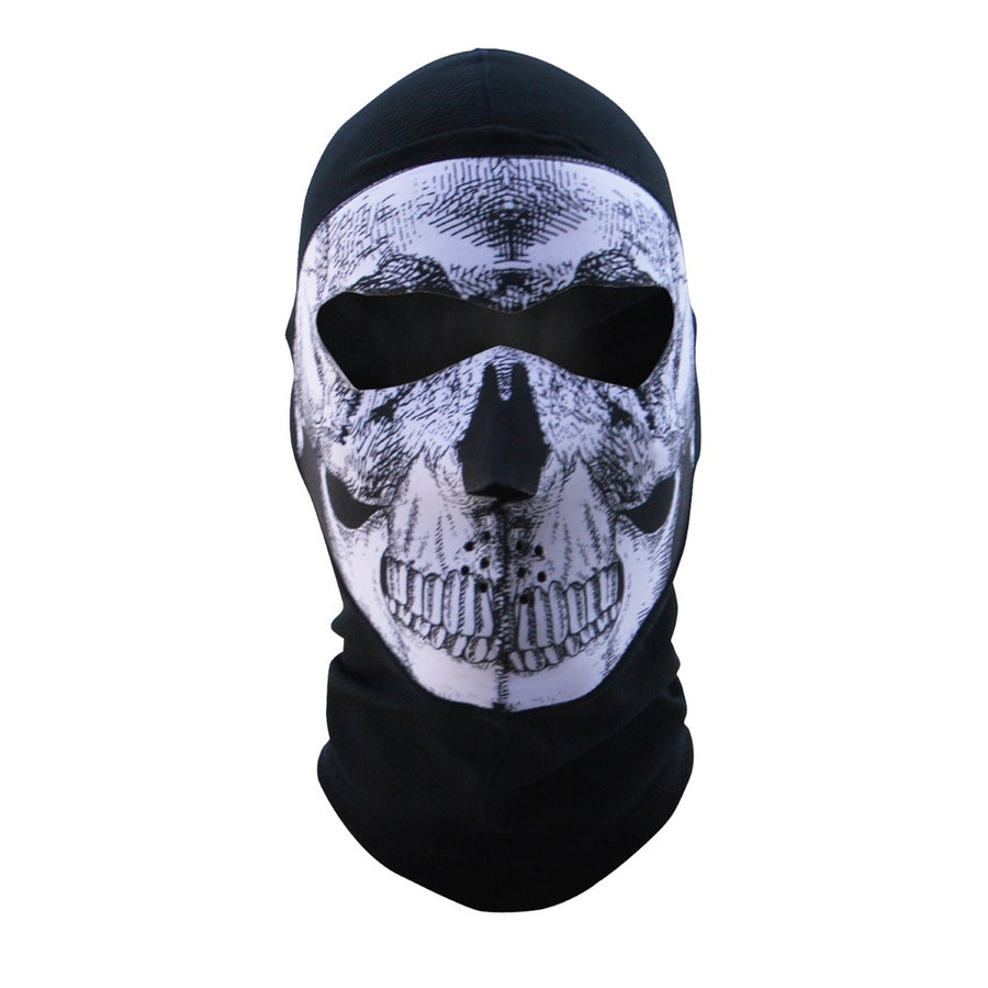 Zanheadgear Balaclava Extrm Coolmax Full Mask B N With Skull