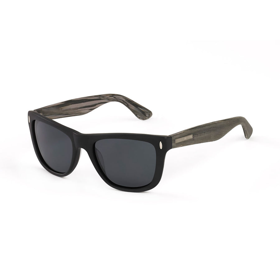 Hang Ten Gold The Wavefarer2-grey Two Tone Wood/smoke Lens