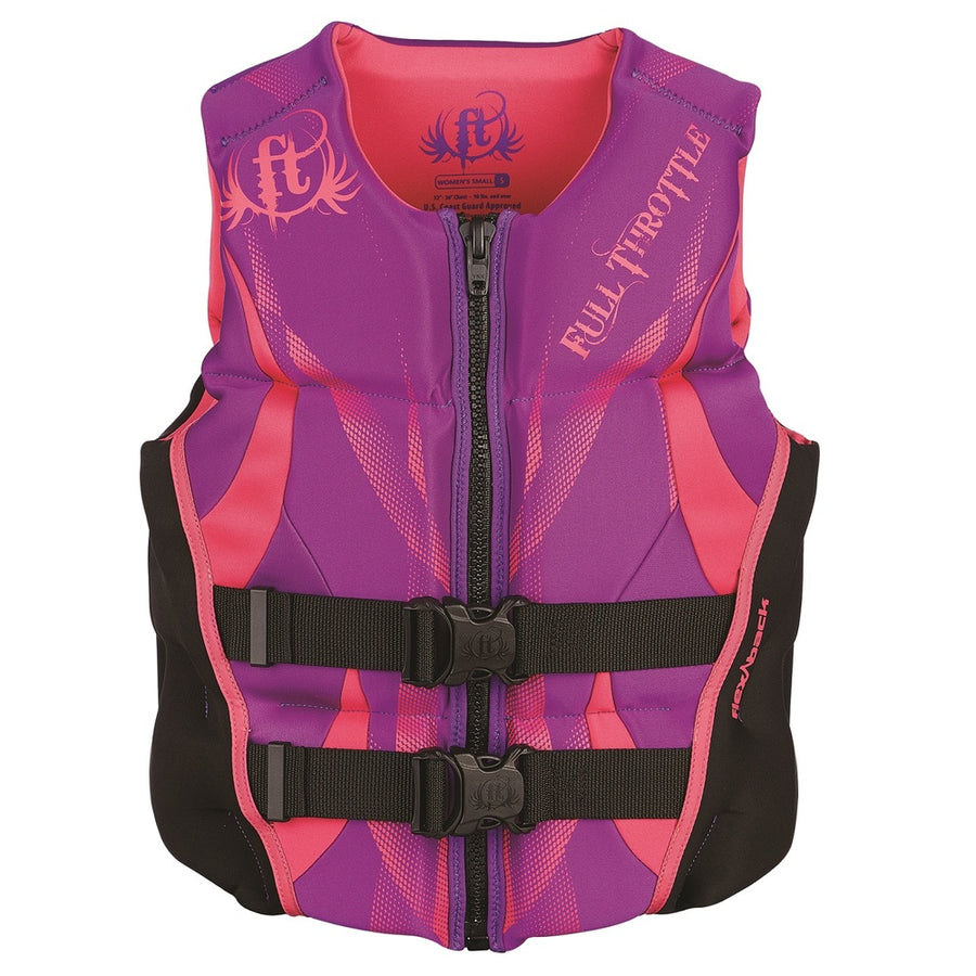 Full Throttle Womens Hinged Rapid-dry Flex-back Purple-xs