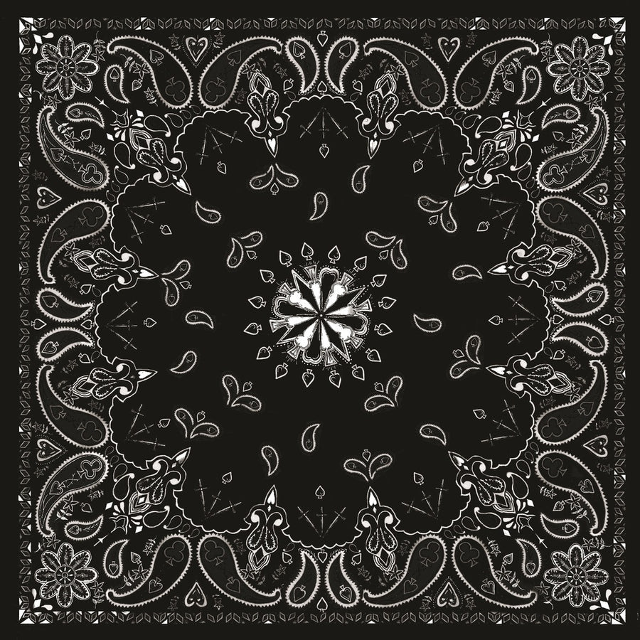 Zanheadhear Cotton Bandanna - Black Paisley