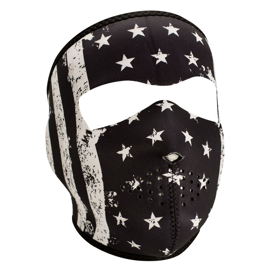 Zanheadgear Neoprene Full Mask  Black-white Vintage Flag