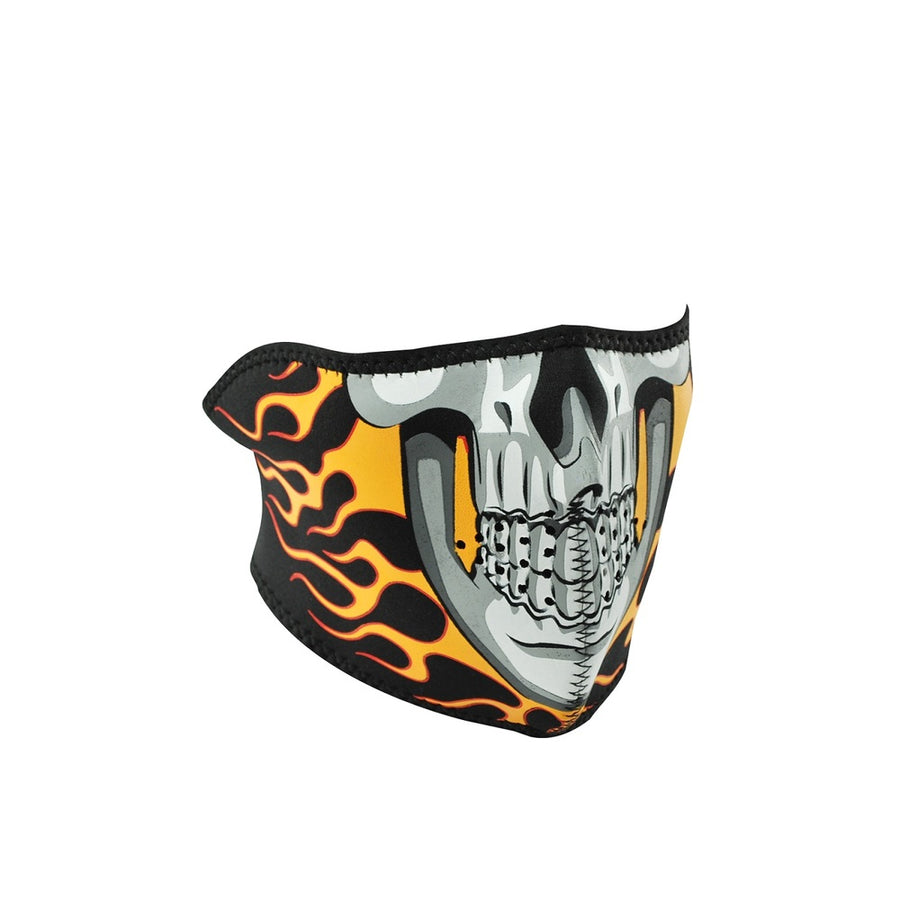 Zanheadgear Neoprene Half Mask  Burning Skull