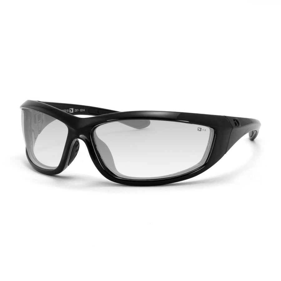 Bobster Charger Sunglass Z87-black Frame-anti-fog Clear Lens