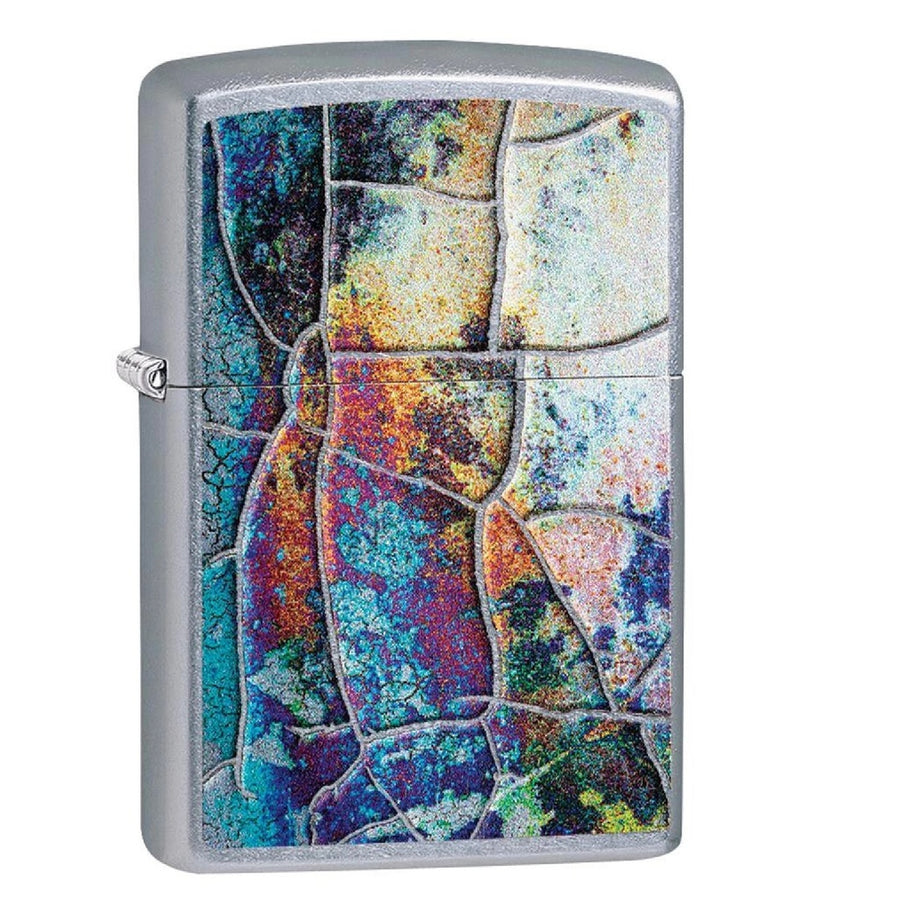 Zippo Street Chrome Rust Patina Design Lighter