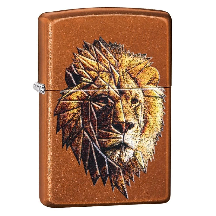 Zippo Toffee Polygonal Lion Design Lighter