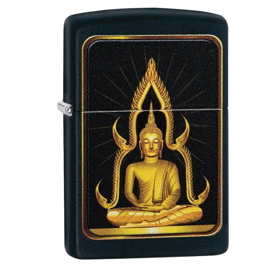 Zippo Matte Black Buddha Lighter