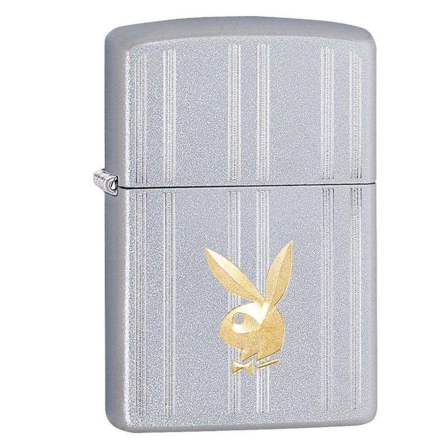 Zippo Satin Chrome Playboy Bunny Lighter